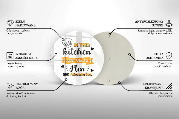 Kuchynská doska zo skla In this kitchen we made mess and memories