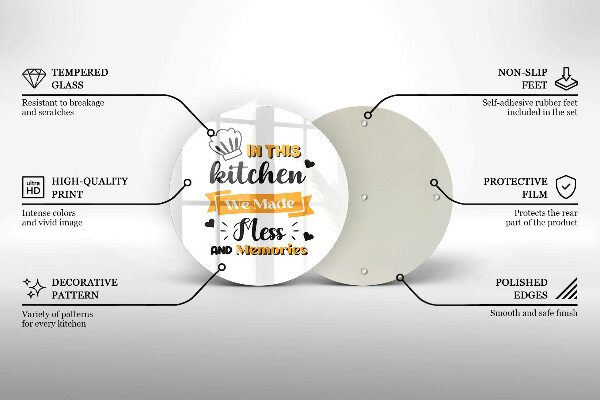 Kuchynská doska zo skla In this kitchen we made mess and memories