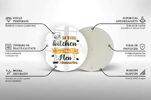 Kuchynská doska zo skla In this kitchen we made mess and memories