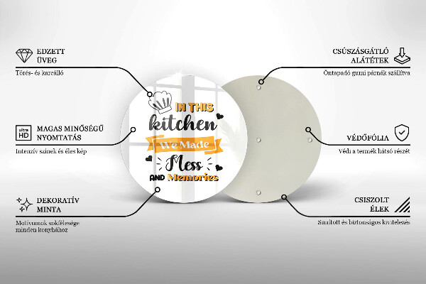 Kuchynská doska zo skla In this kitchen we made mess and memories