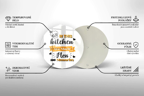 Kuchynská doska zo skla In this kitchen we made mess and memories