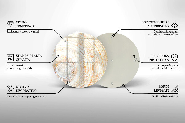Kuchynská doska zo skla Textúra dreva