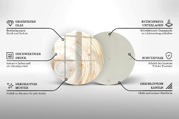 Kuchynská doska zo skla Textúra dreva