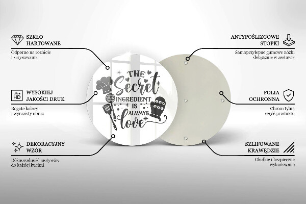 Kuchynská doska zo skla Nápis veta