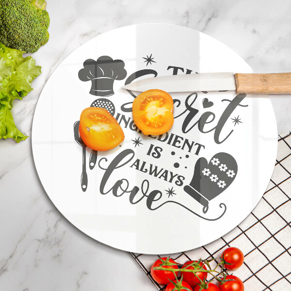 Kuchynská doska zo skla Nápis veta