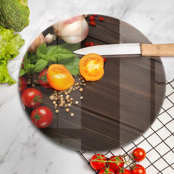 Kuchynská doska zo skla Zelenina na stole