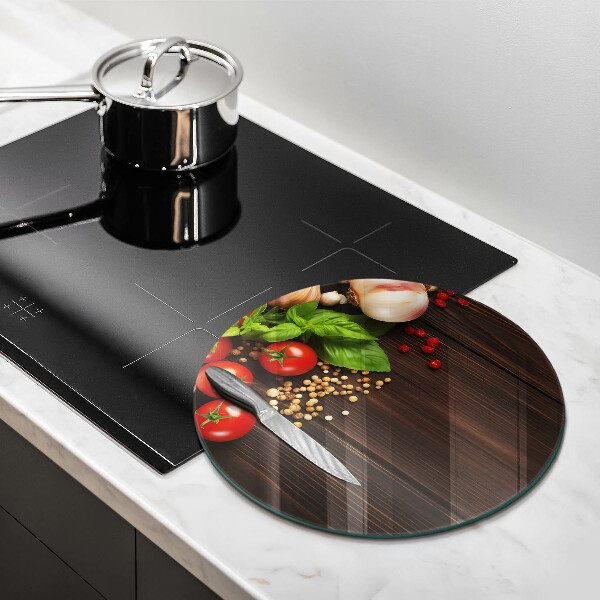 Kuchynská doska zo skla Zelenina na stole