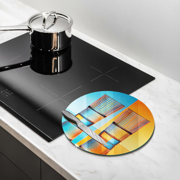 Kuchynská doska zo skla Dva poháre vody