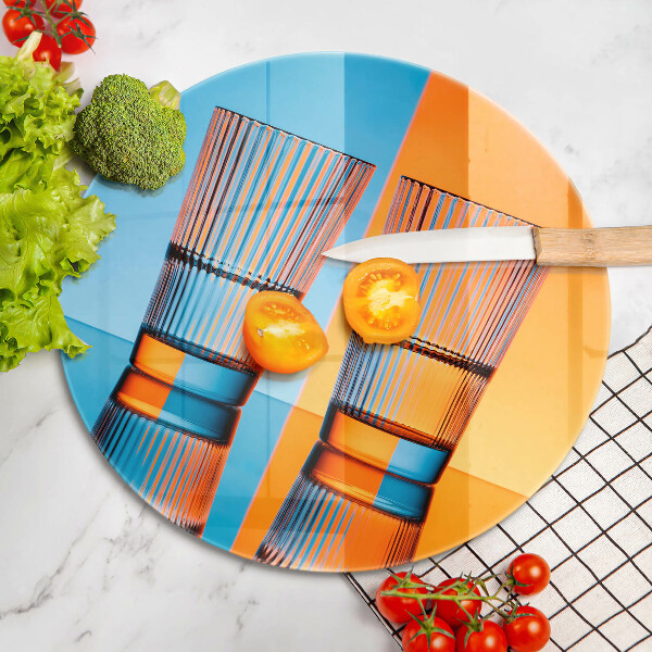 Kuchynská doska zo skla Dva poháre vody