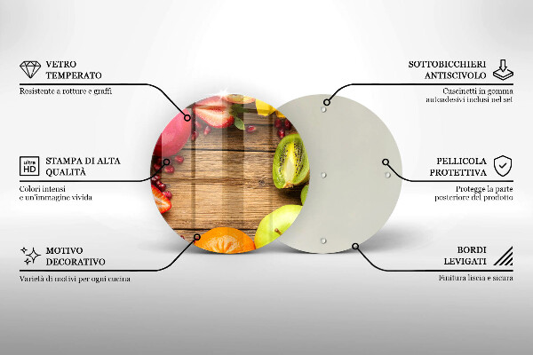 Kuchynská doska zo skla Čerstvé ovocie
