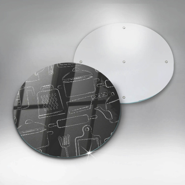 Kuchynská doska zo skla Kreslené kuchynské doplnky