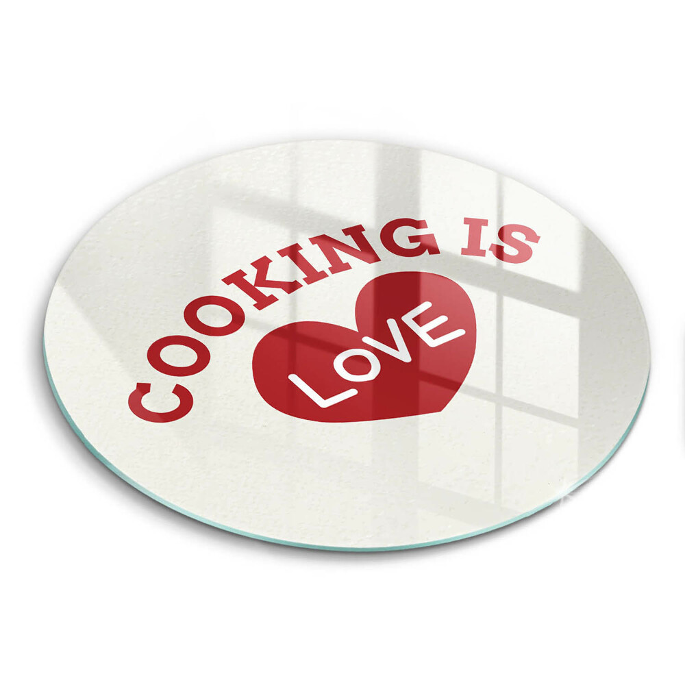 Kuchynská doska zo skla Cooking is love