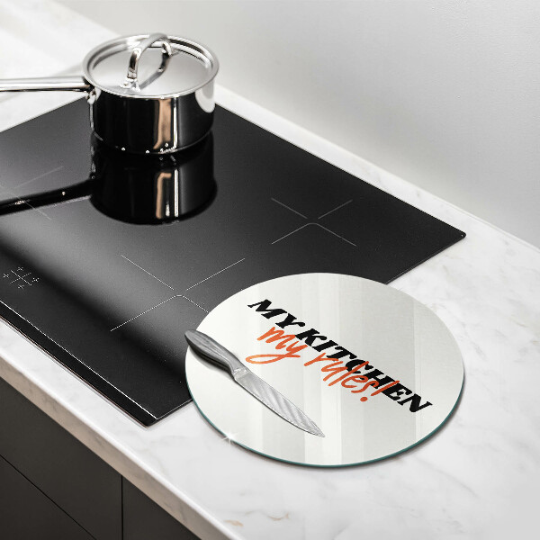 Kuchynská doska zo skla My kitchen my rules