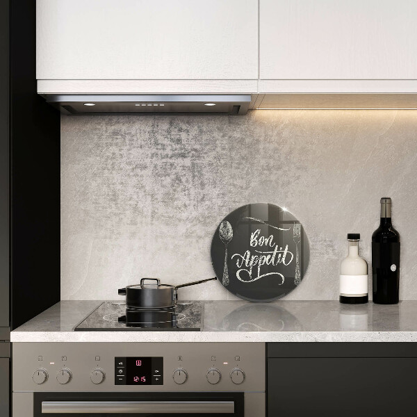 Kuchynská doska zo skla Nápis Bon Appetit