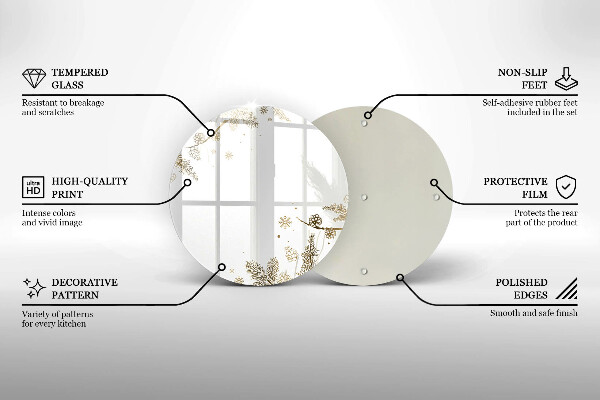 Kuchynská doska zo skla Zimné dekorácie