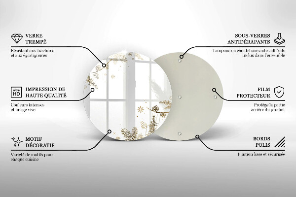 Kuchynská doska zo skla Zimné dekorácie