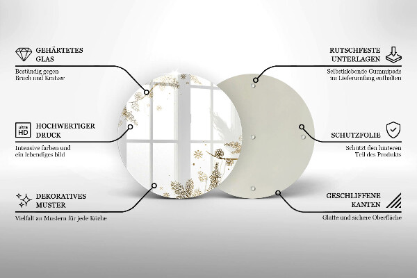 Kuchynská doska zo skla Zimné dekorácie