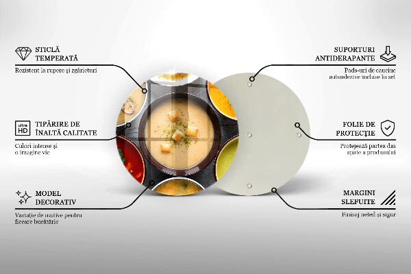 Kuchynská doska zo skla Farebné polievky