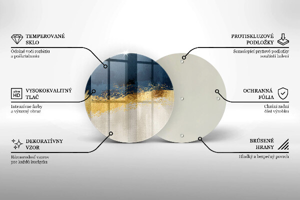 Kuchynská doska zo skla Zlatá abstrakcia