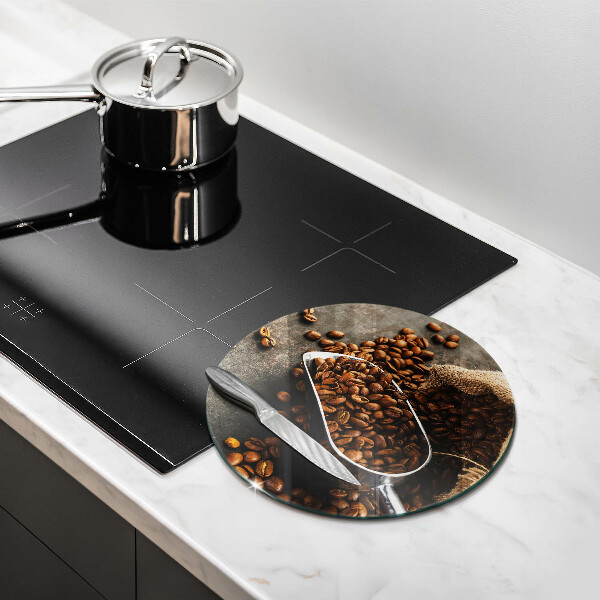 Kuchynská doska veľká zo skla Kávové zrná
