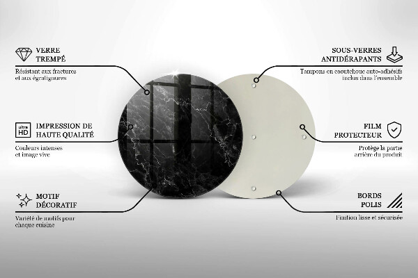 Kuchynská doska veľká zo skla Elegantný mramor