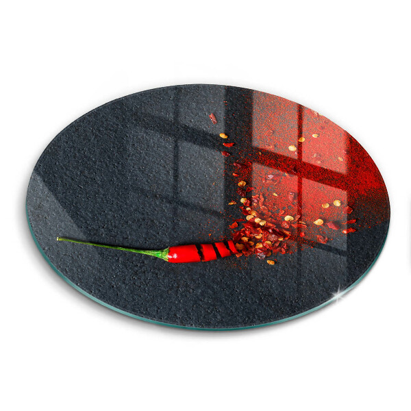 Kuchynská doska veľká zo skla Čili paprička