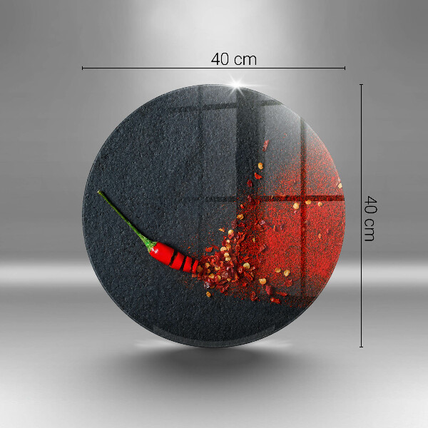 Kuchynská doska veľká zo skla Čili paprička