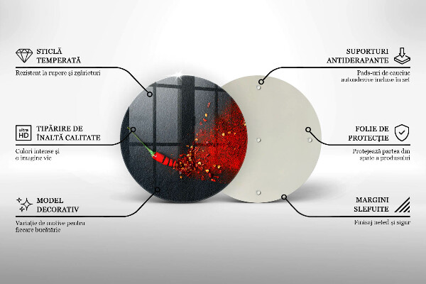 Kuchynská doska veľká zo skla Čili paprička