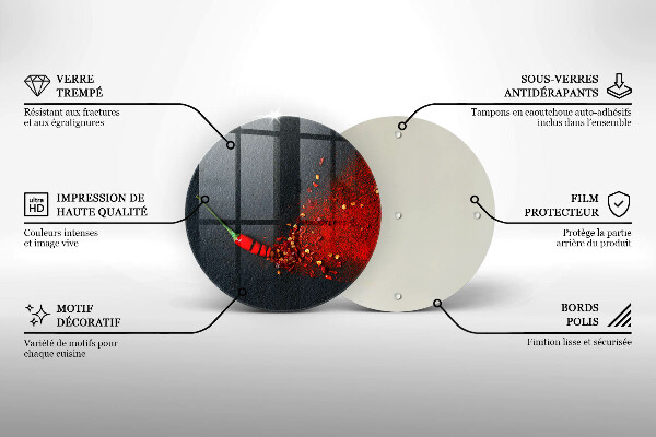 Kuchynská doska veľká zo skla Čili paprička