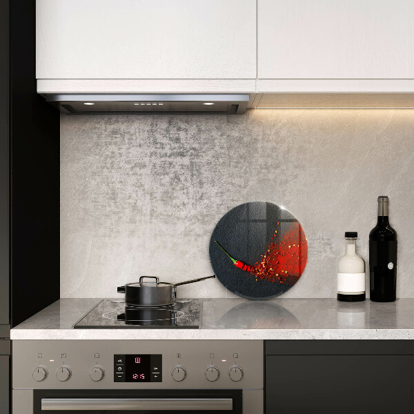 Kuchynská doska veľká zo skla Čili paprička