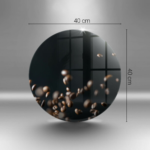 Kuchynská doska veľká zo skla Padajúce kávové zrná