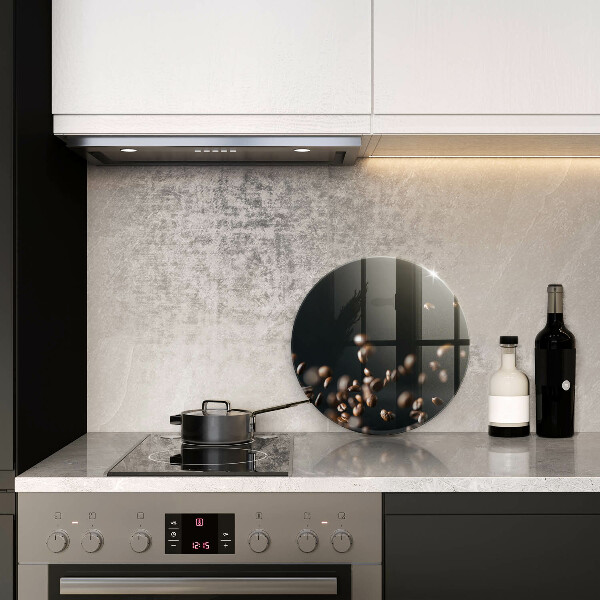 Kuchynská doska veľká zo skla Padajúce kávové zrná