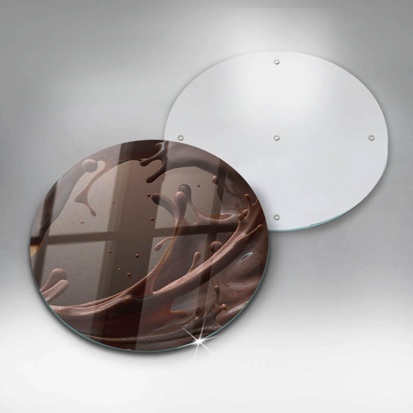 Kuchynská doska veľká zo skla Tekutá čokoláda