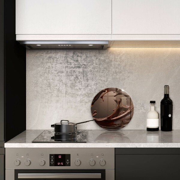 Kuchynská doska veľká zo skla Tekutá čokoláda