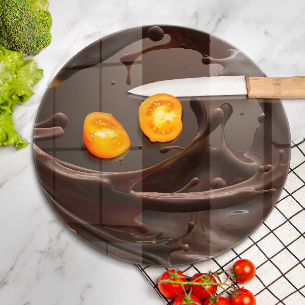 Kuchynská doska veľká zo skla Tekutá čokoláda