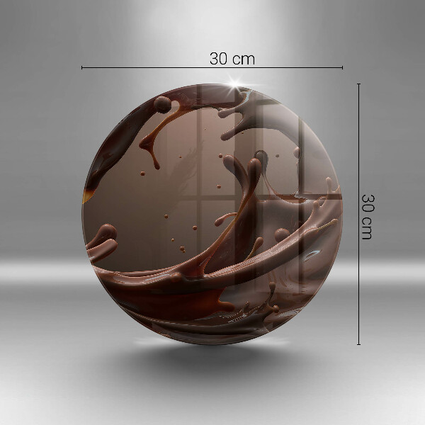 Kuchynská doska veľká zo skla Tekutá čokoláda