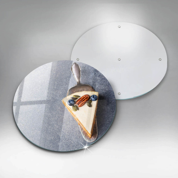 Kuchynská doska veľká zo skla Kúsok koláča