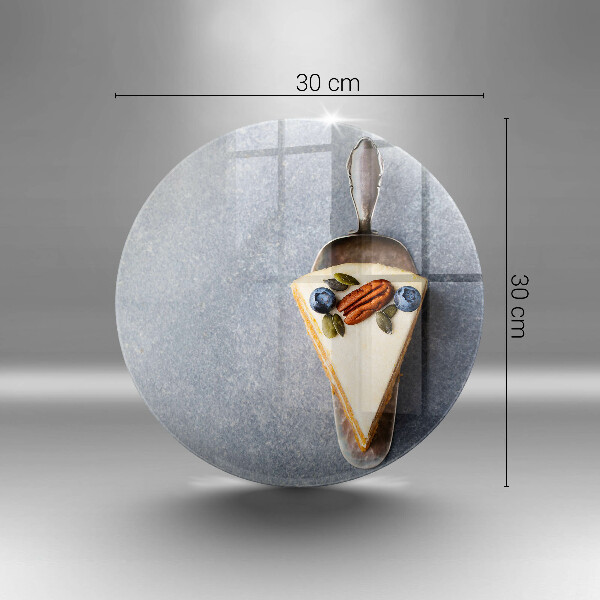 Kuchynská doska veľká zo skla Kúsok koláča