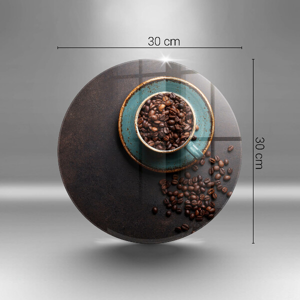 Kuchynská doska zo skla Šálka kávových zŕn
