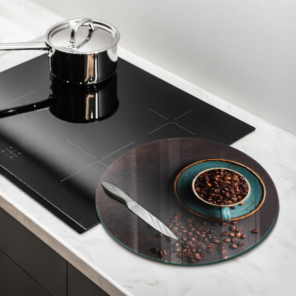 Kuchynská doska zo skla Šálka kávových zŕn