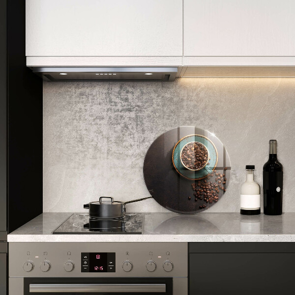 Kuchynská doska zo skla Šálka kávových zŕn