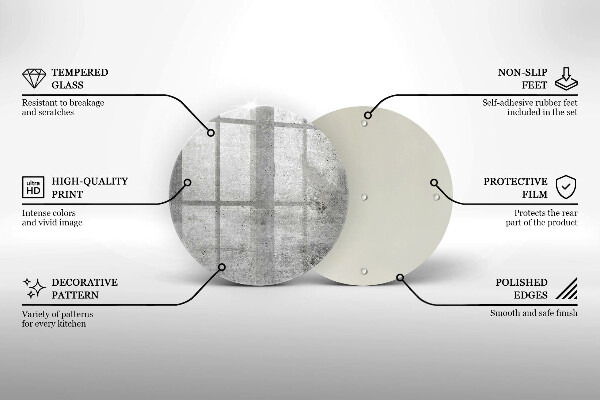 Kuchynská doska zo skla Betónová textúra