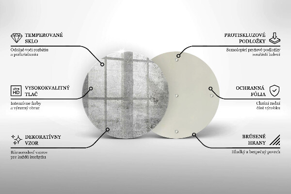 Kuchynská doska zo skla Betónová textúra