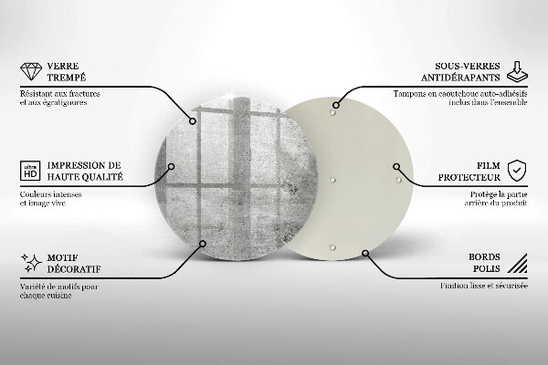 Kuchynská doska zo skla Betónová textúra