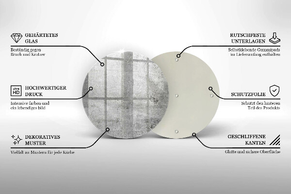 Kuchynská doska zo skla Betónová textúra
