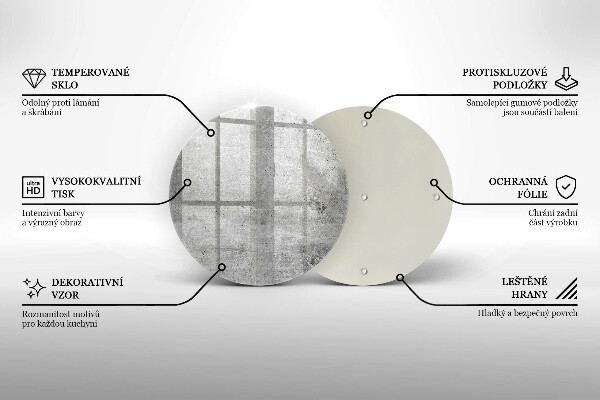 Kuchynská doska zo skla Betónová textúra