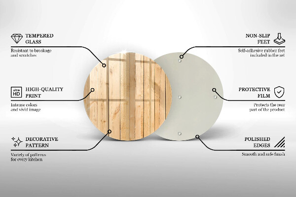 Kuchynská doska zo skla Jemné drevené dosky