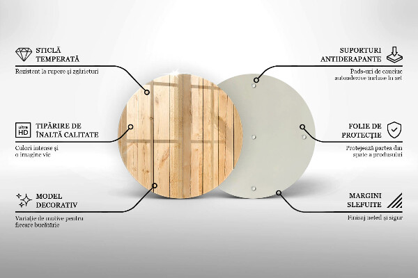 Kuchynská doska zo skla Jemné drevené dosky