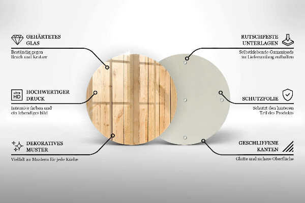 Kuchynská doska zo skla Jemné drevené dosky