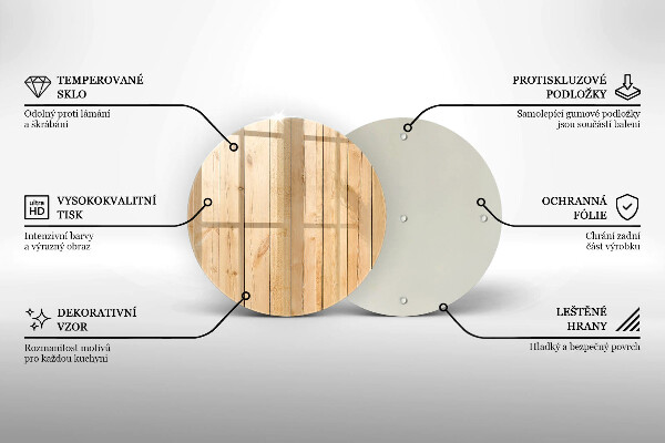 Kuchynská doska zo skla Jemné drevené dosky